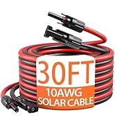 energeaster 10AWG Solar Extension Cable with Pair of Connectors Solar Panel Adaptor Kit Tool, mc4...
