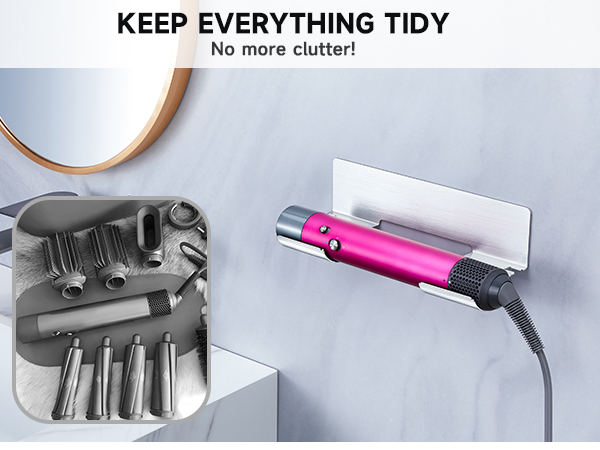 Hair Tool Organizer Wall Mount
