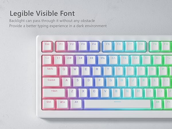 Pudding Keycaps, Shine Through Keycaps, PBT Keyboard Keycaps Set