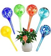 NAWTOR Plant Watering Globes Automatic Colored Glass Watering Globes Self Watering System for Ind...