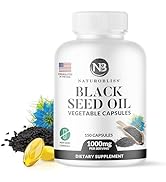 NaturoBliss Black Seed Oil - 150 Softgel Capsules Skin Health (Non-GMO &amp; Vegan) Premium Cold-Pres...