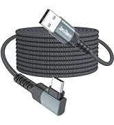 JasRoum USB to USB C Cable 10ft Right Angle, 3A Fast Charging 90 Degree Long USB-A to Type C 2.0 ...