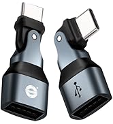 EndlesShine USB C to USB A Adapter 2 Pack 180° Rotating L-Type USB 2.0 480MBPS OTG Port Replaceme...