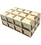 Home Decor Decorative Storage Wooden Boxes Keepsake Box Gifts For All Brown and off white (Felix)