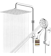 Ryamen Upgraded Dual Shower Heads Combo, 10 inch Filtered Shower Head with Handheld, 3-Way Rain S...
