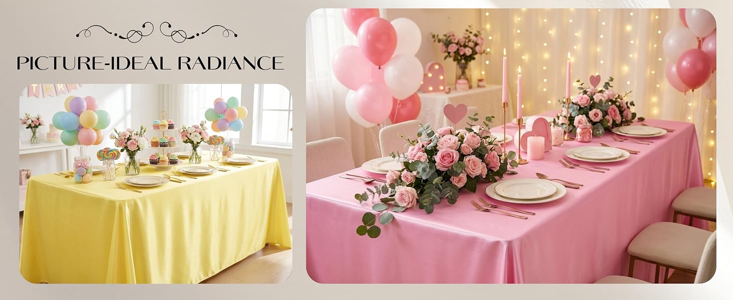 Satin Tablecloth 58 x 102 Inch