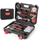 COMOWARE 141 Piece Home Tool Kit - Basic Household Hand Tool Set, Truck Tool Kit Socket Wrench Co...