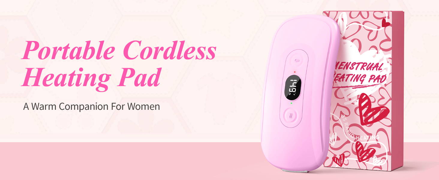 Protable cordless heating pad