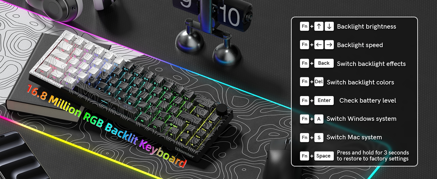 65% keyboard gaming custom keyboard gravastar keyboard creamy keyboard wireless keyboard