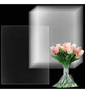 DOITOOL 50 Pcs Flower Bags for Bouquets, Flower Packaging Water Bag, Water Retainer Transparent F...