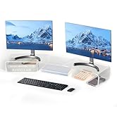 LEKETREE Acrylic Monitor Stand Riser, Clear Acrylic Laptop Stand for Desk, Computer Accessories f...
