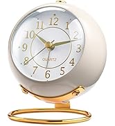 Tetino Analog Alarm Clocks,Retro Backlight Cute Simple Design Small Desk Clock with Night Light,S...