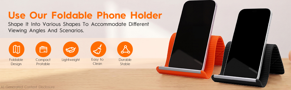 adjustable foldable silicone phone stand