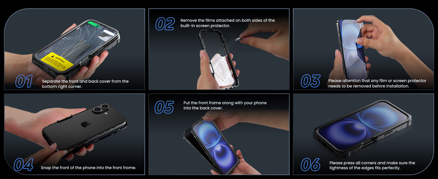 FNTCASE for iPhone 16 Case