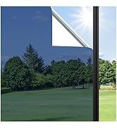 Haton Window Privacy Film One Way Window Tint Film,Blue Silver, 17.5" x 78.7"