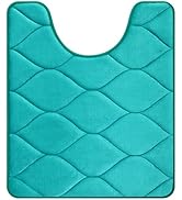 Colorxy Memory Foam U-Shaped Toilet Rugs, Ultra Soft &amp; Non-Slip Bathroom Rugs, Water Absorbent an...