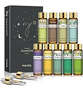 PHATOIL 9PCS Essential Oils Gift Set, 10ml/0.33fl.oz Scented Oils for Soap, Candle Making, Premiu...