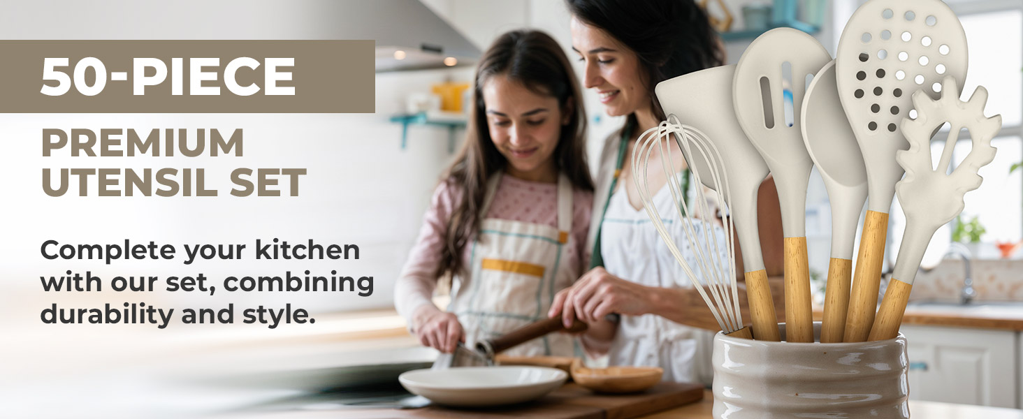 50 Piece Premium Utencil Set