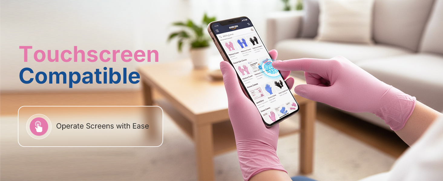 Pink Nitrile Gloves