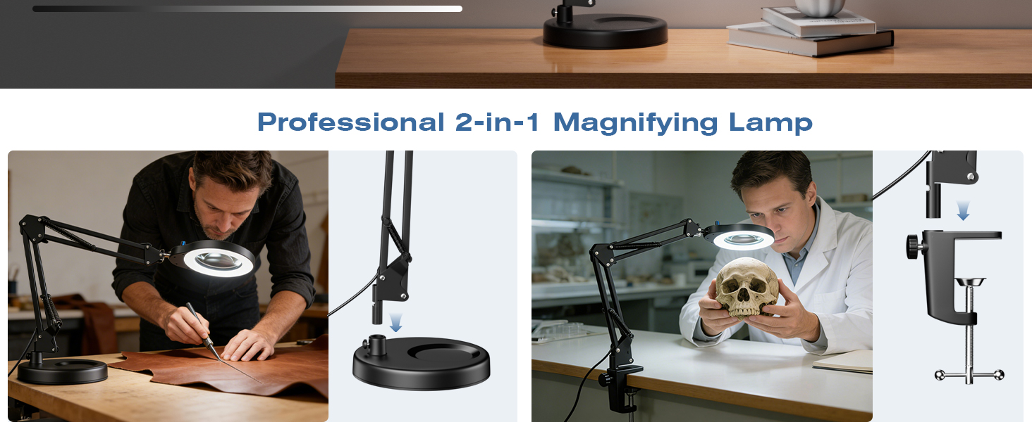 Professional 2-in-1 Magnifying Lamp