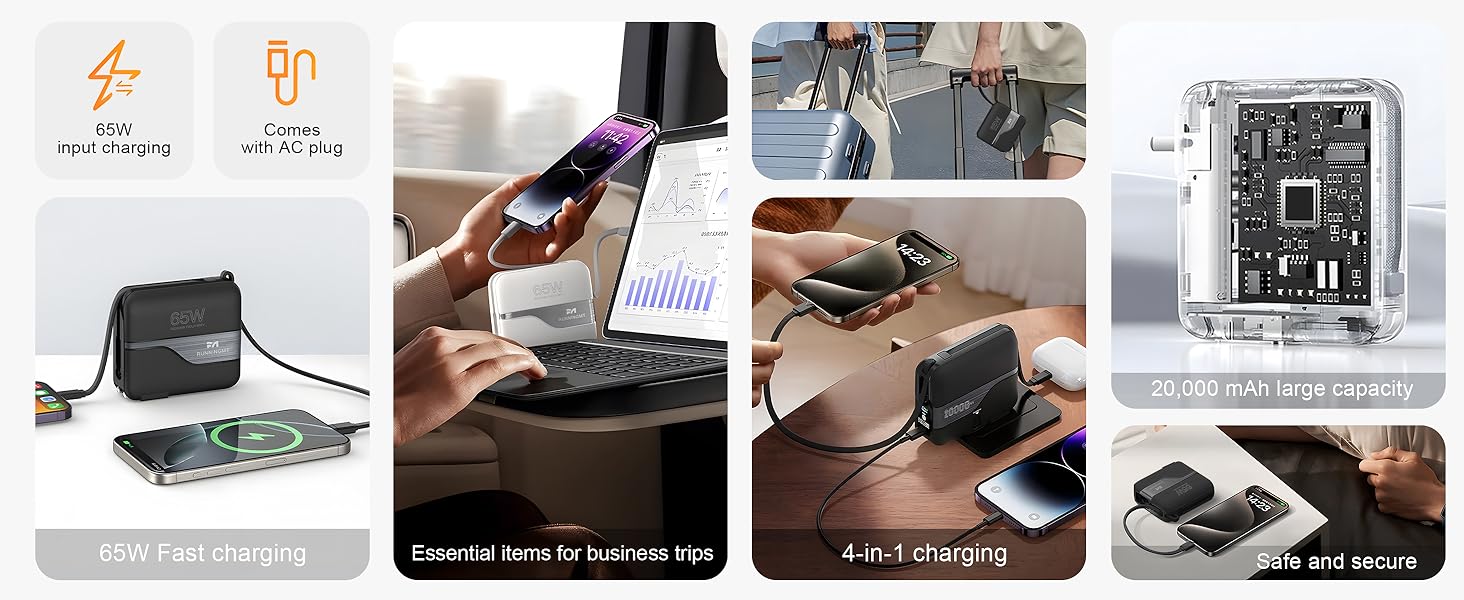portable charger with wall plug