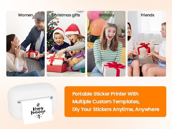 Portable Sticker Printer With Multiple Custom Templates, Diy Your Stickers Anytime, Anywhere