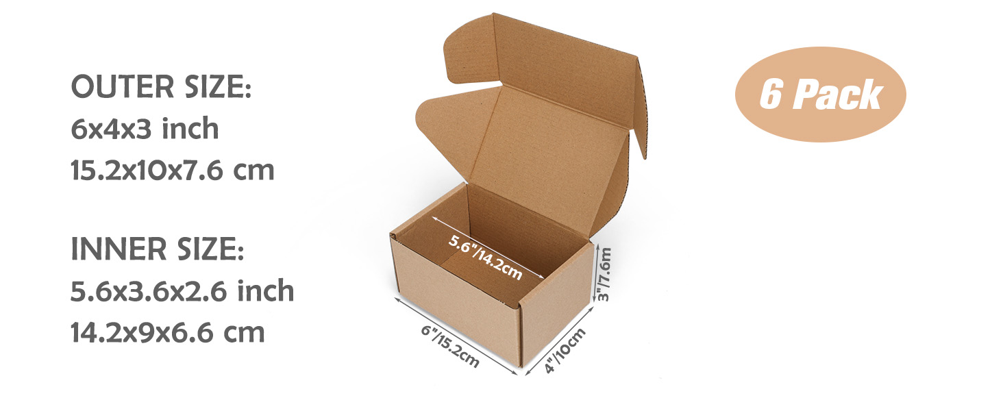Shipping Boxes 6x4x3 A5