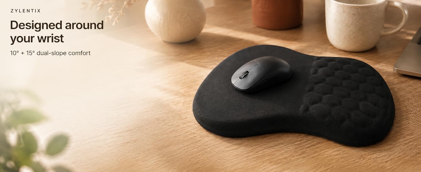 Dual-slope ergonomic wrist support