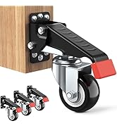 SPACEKEEPER Workbench Casters kit 660 Lbs - Retractable Casters Heavy Duty Bench Caster Wheels De...