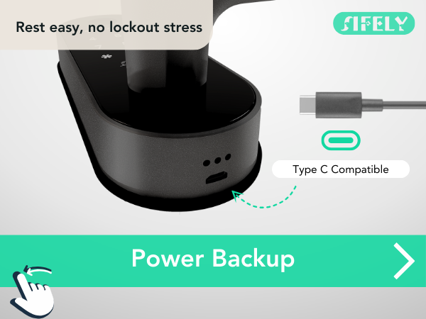 Sifely S Wifi Lock Black power bank