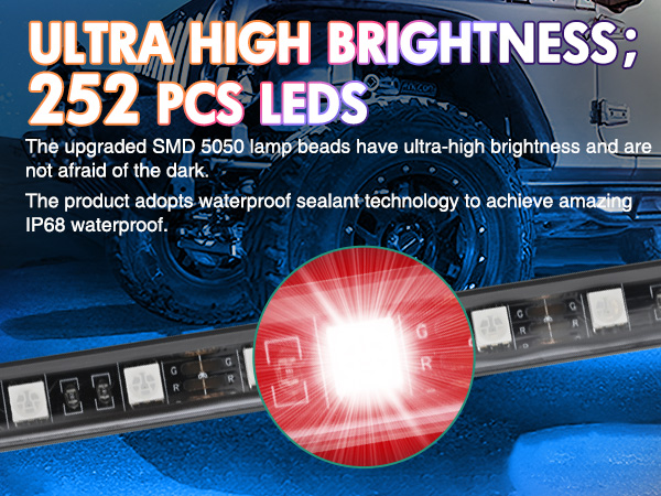 Nilight Car Underglow Neon Accent Strip Lights