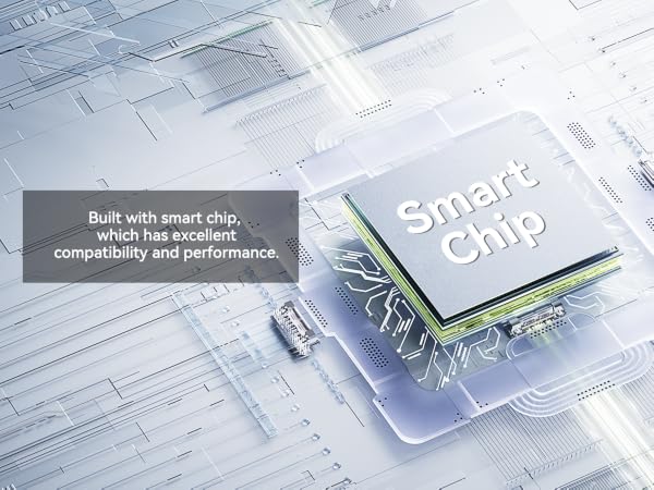 Technical circuit board illustrations in blue and white showing microchip components and electrical pathways in a clean, minimalist design style.