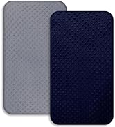 DEEZOMO Baby Crib Sheets Pack and Play Sheets Fitted Set 2 Pack for Boys and Girls, 16" x 32" Sta...
