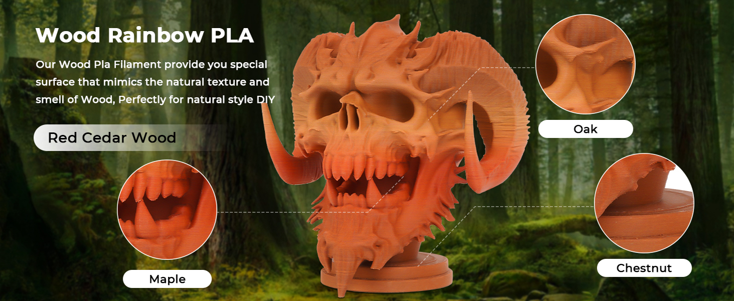 rainbow wood pla