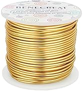 BENECREAT 12 17 18 Gauge Aluminum Wire (12 Gauge,100FT) Anodized Jewelry Craft Making Beading Flo...