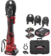 ROGVOC ProPress Tool for Copper Pipe, 18V Brushless Electric Crimping Tool Kit for 1/2, 3/4, 1 In...