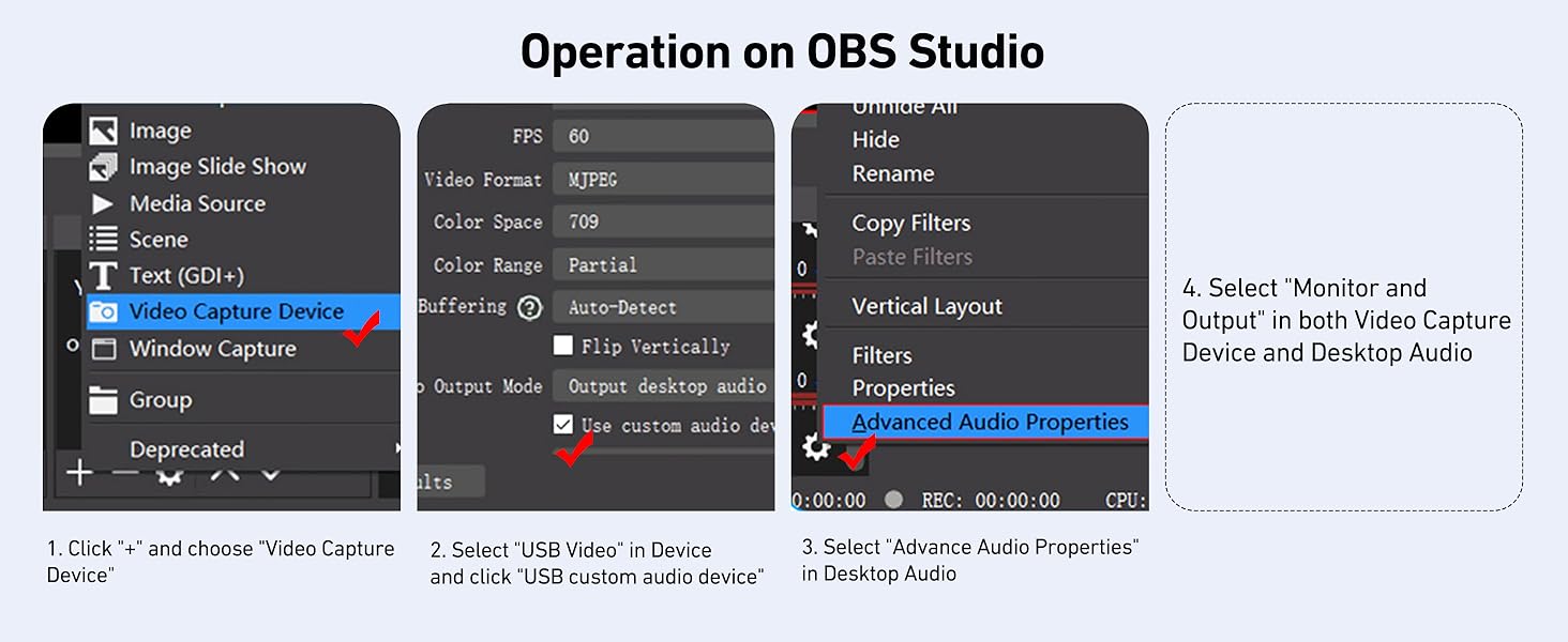 BENFEI USB C Video/Audio Capture Card Supporting Full HD 1080P 60FPS for Streaming, Recording