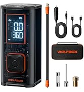 WOLFBOX 150PSI Heavy Duty Tire Inflator Portable Air Compressor,Double- cylinder 45LPM Fast Air P...