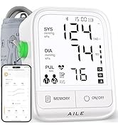 Upper Arm Blood Pressure Monitor: AILE Blood Pressure Machine for Home Use - Large Backlit Displa...