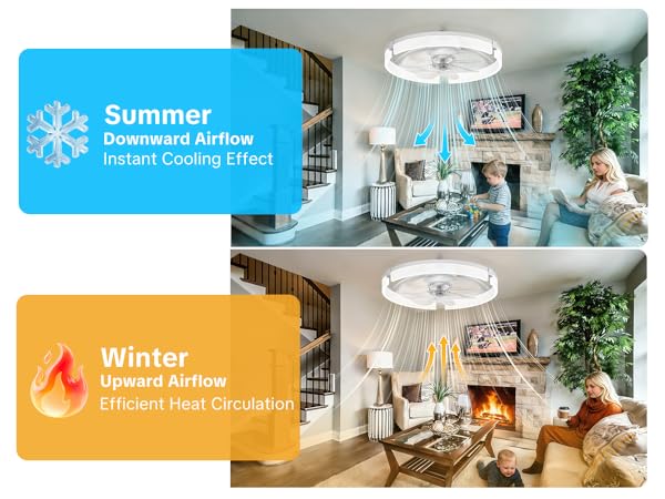 modern ceiling fan with light