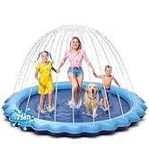 Meowant Splash pad for Kids and Pet, Not-Slip Sprinkler Play Mat for Dog and Children Summer Toys...