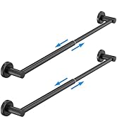 HUFEEOH 2 Piece Adjustable Towel Bar, 11.92 to 23 Inch Hand Towel Bar for Bathroom Accessories, S...