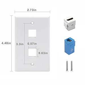 VCE Cat6 RJ45 Ethernet and HDMI Wall Plate