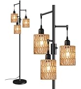 GOEBLESON Dimmable Floor Lamp, Farmhouse Tall Standing 70.3