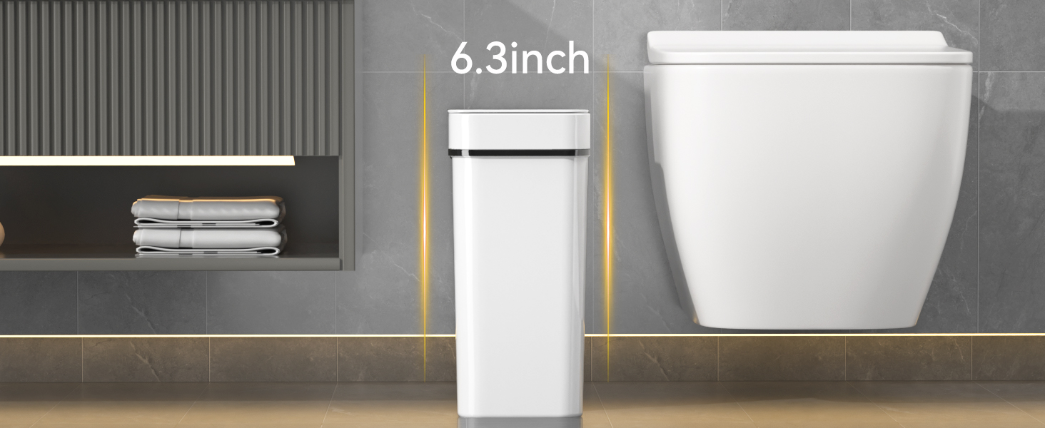 narrow trash can