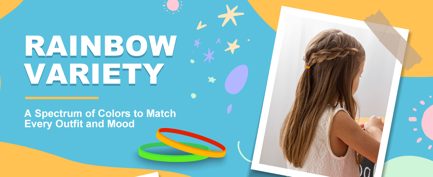 Baby Hair Ties Hair Rubber Bands for Toddler Infants Kids Girls Thin Small Hair Elastics TPU 1500