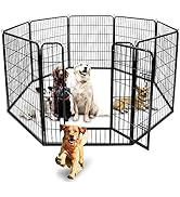 ZENY Dog Playpen Outdoor, Indoor Pet Pen, 8 Panels Dog Fence for Small/Medium Dogs, 40 Inch Heavy...