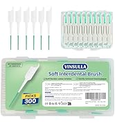 VINSULLA Dental Floss Picks for Teeth Cleaning, Easy to Use Disposable Interdental Brushes with C...