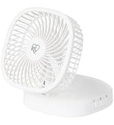 IRIS USA WOOZOO 5" Battery Operated Small Fan, 2 Speeds, D-Battery Powered, Compact Foldable Pers...