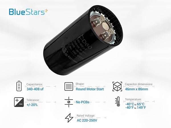 340-408 uf 220-250VAC